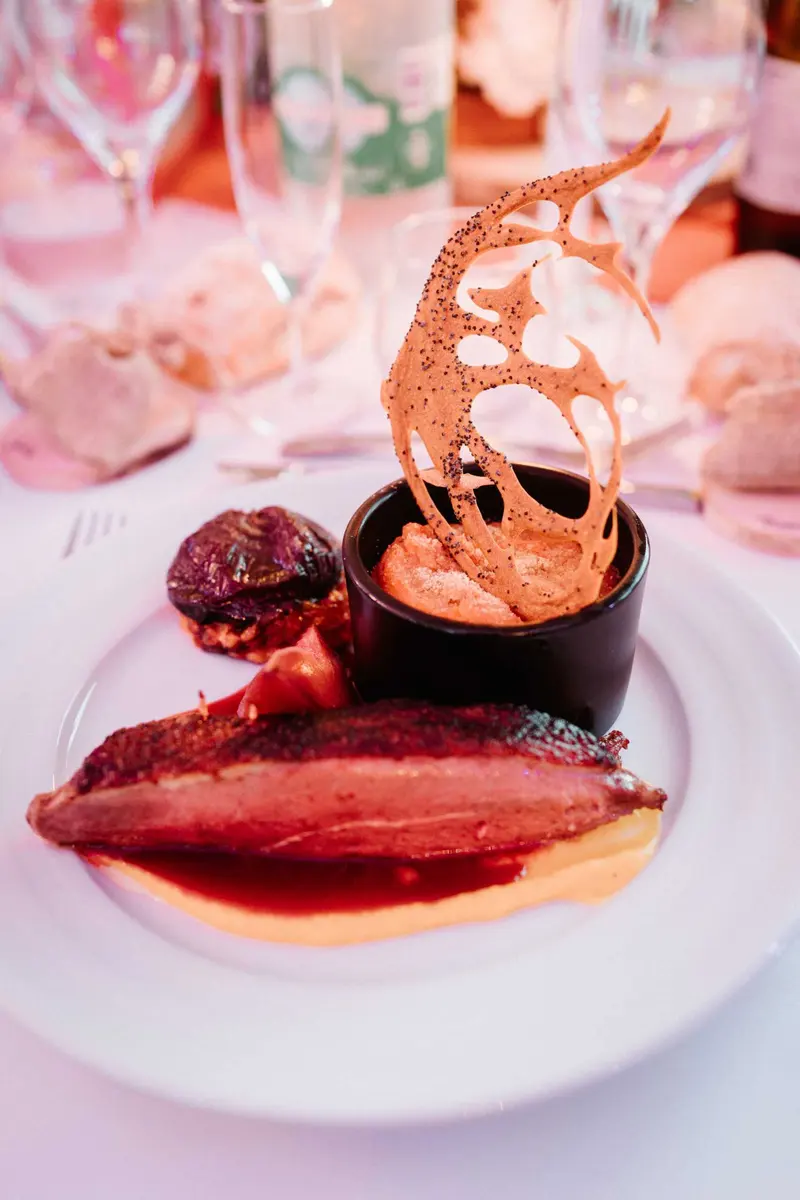 Assiette de canard dressée
