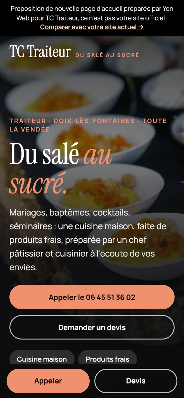Capture mobile de la proposition